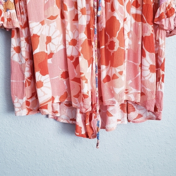 Klesis Bohemian Floral Mixed Media Romper - Picture 5 of 10